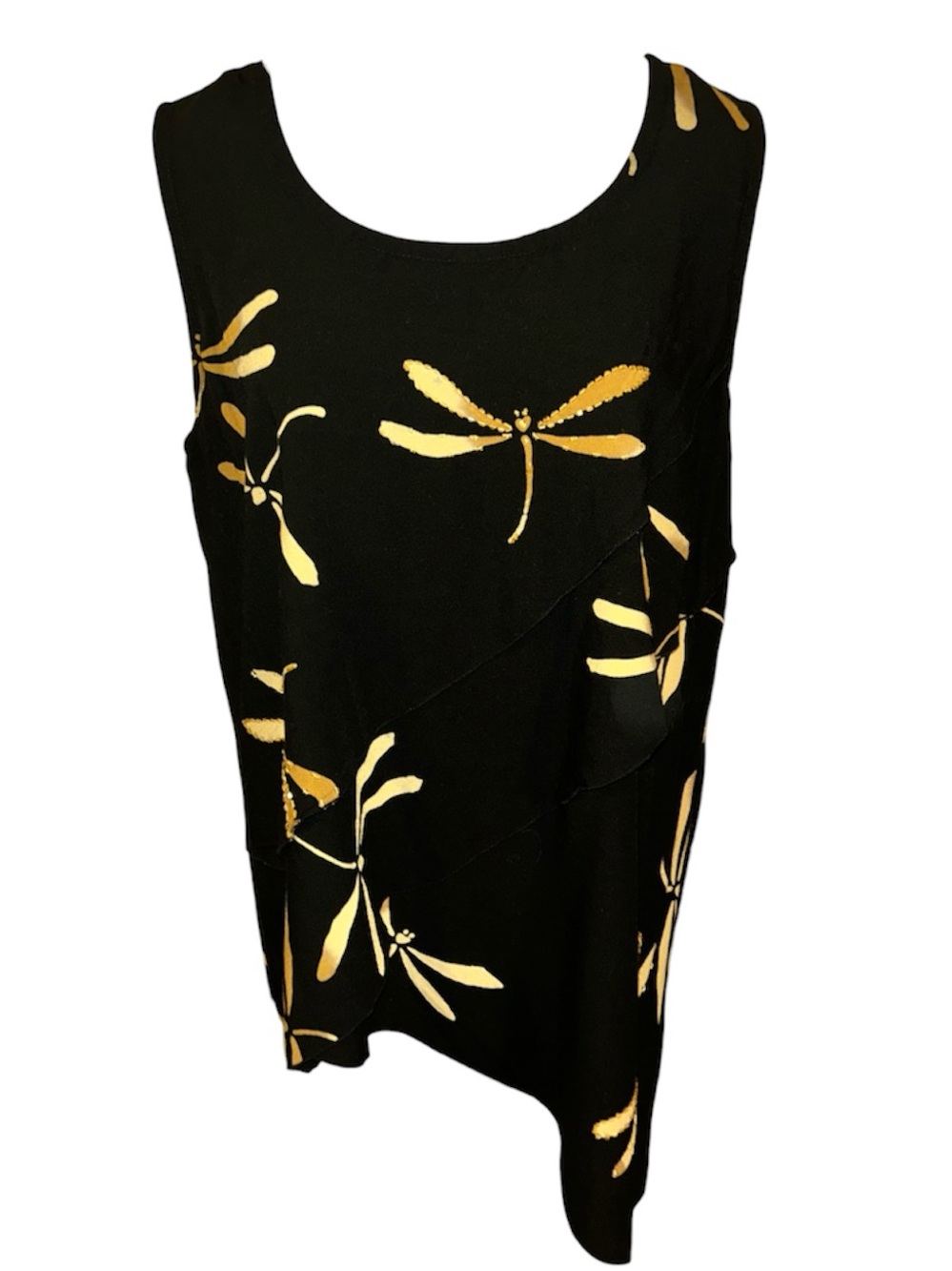 hand painted resortwear bali batiks beaded ruffle vintage y2k tank women’s large